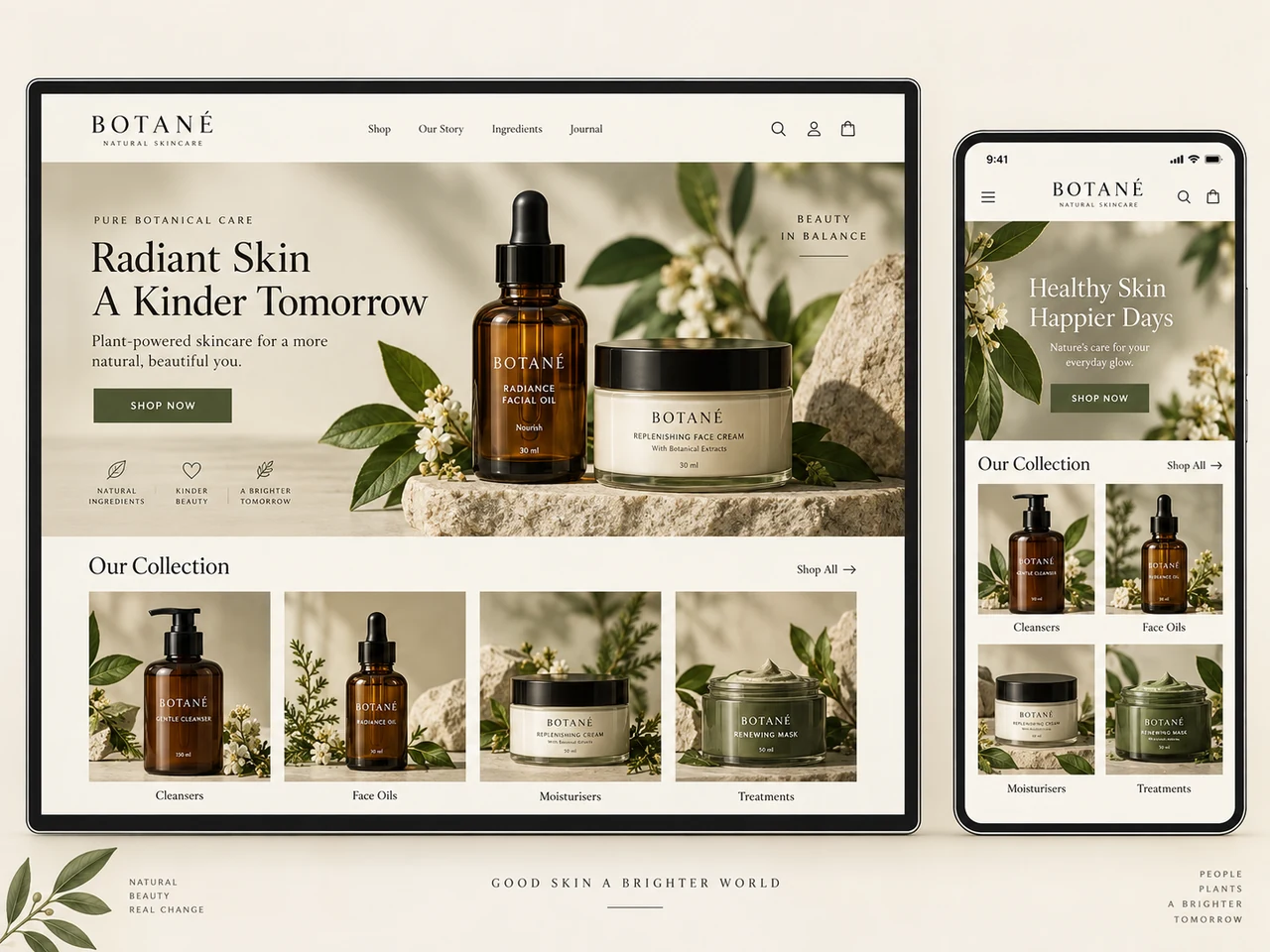 Illustrative website concept: Online stores